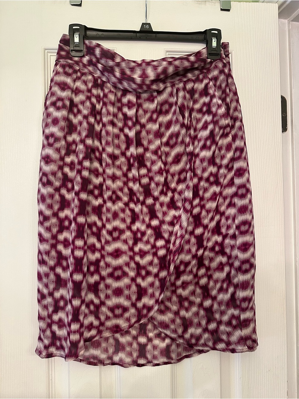 Mossimo Supply Co. Purple and Ivory Printed Midi Skirt
